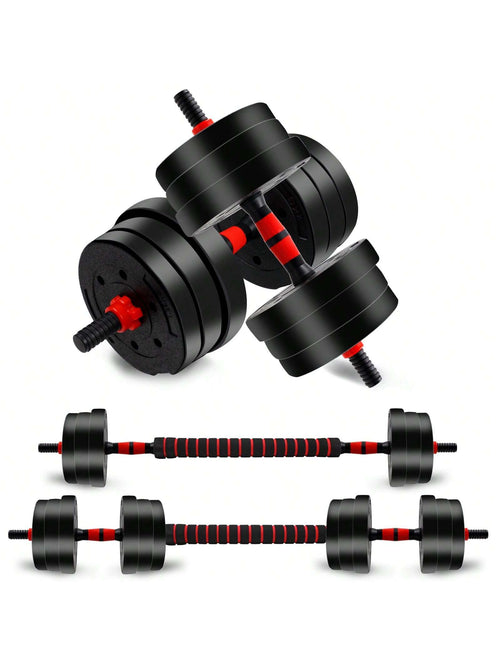 Adjustable Weights Dumbbells Set, 44LBS Barbell Weight Set for Home Gym,Dumbbells Set Hand Weights at Home,Push-Up,Free Weight Set Fitness Exercise Workout Equipment for Man Women