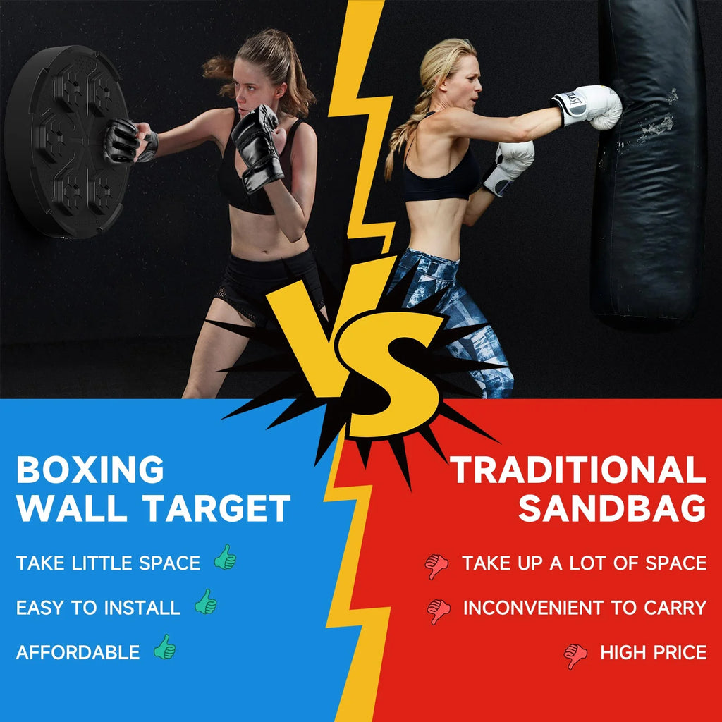 Wall Mount Boxing Training Target Fitness Shaping Rechargeable Bluetooth Music Indoor React Exercise Machine