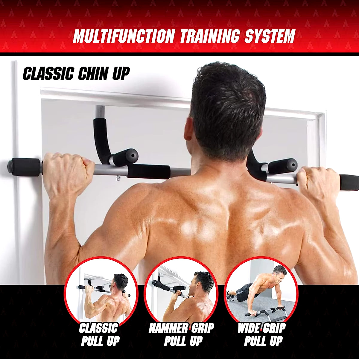 Indoor Horizontal Bar Pull-Up Device Fitness Equipment Punch-Free Parallel Bars Door Frame Pull-Up Bar for Sports Training