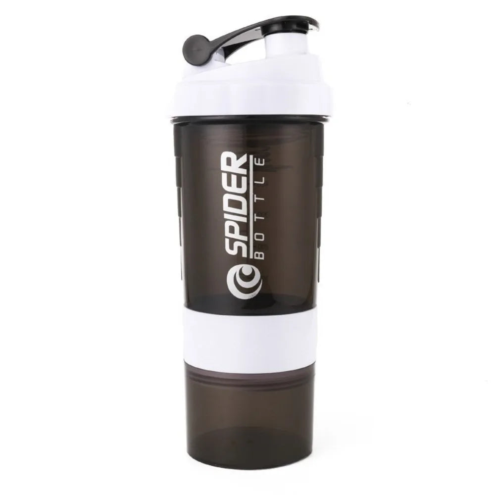 3 Layers Shaker Protein Bottle Powder Shake Cup Water Bottle Plastic Mixing Cup Body Building Exercise Bottle