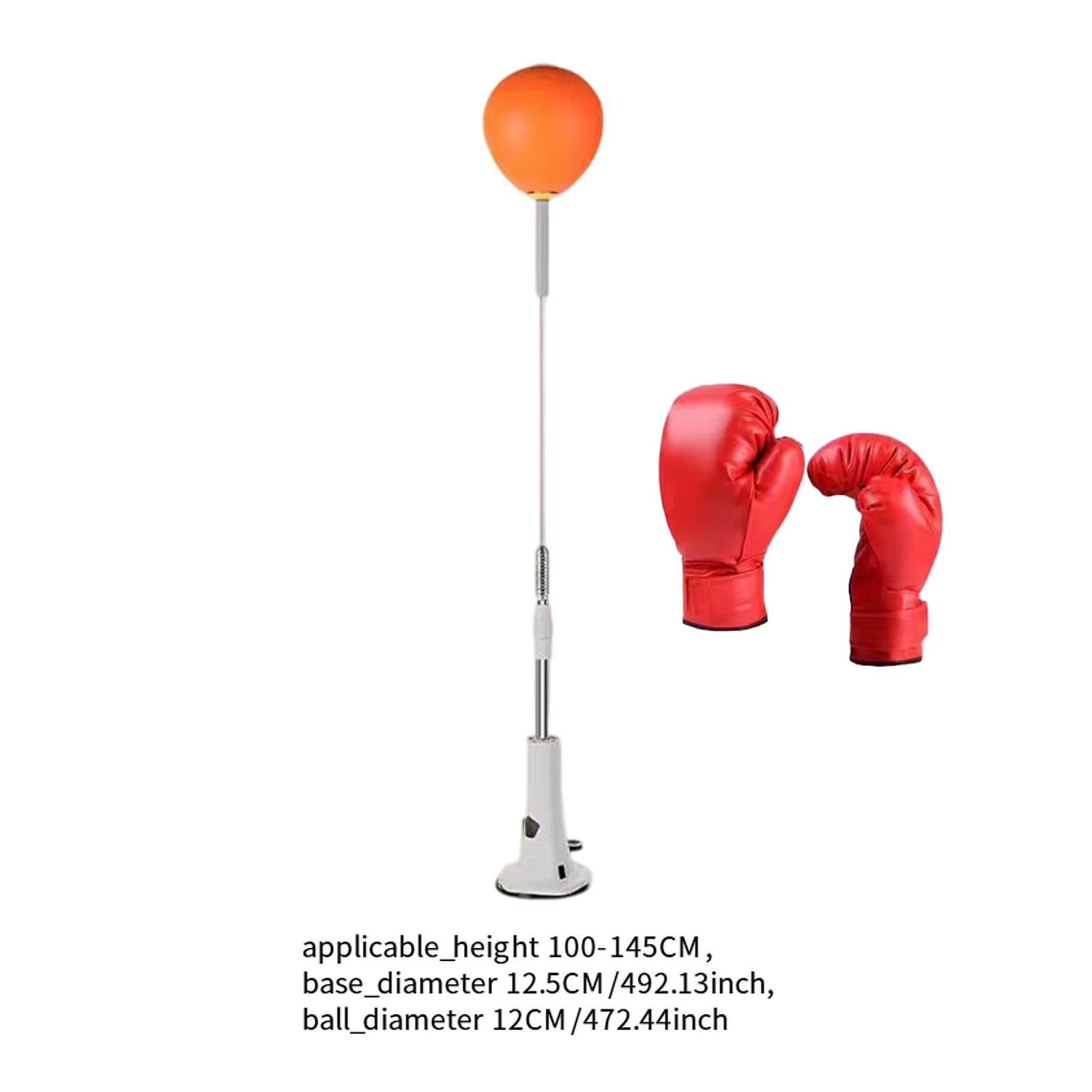 Boxing Reaction Ball Freestanding Suction Cup Base Adjustable Height Boxing Speed Ball for Workout Home Gym Fitness Mma Exercise