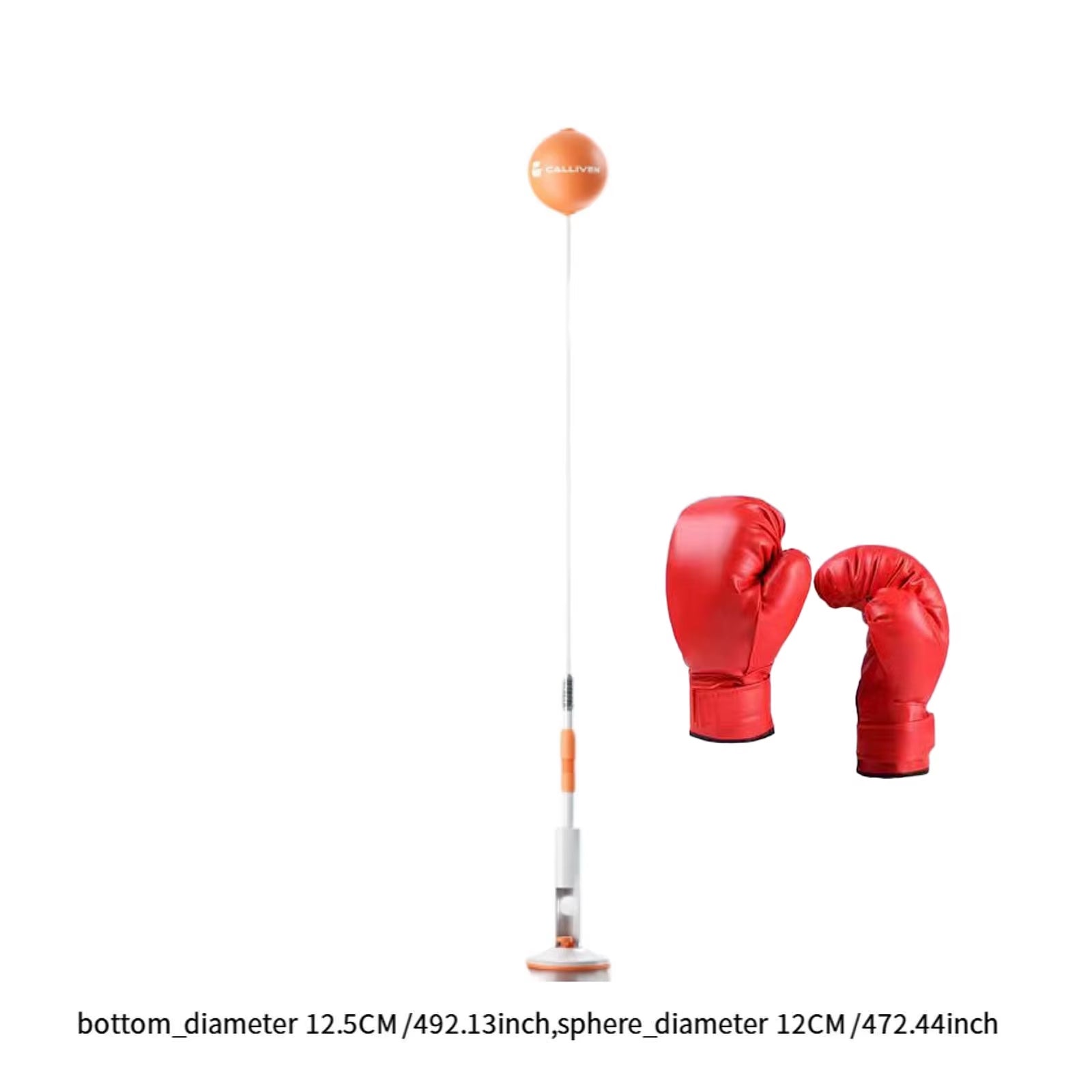 Boxing Reaction Ball Freestanding Suction Cup Base Adjustable Height Boxing Speed Ball for Workout Home Gym Fitness Mma Exercise