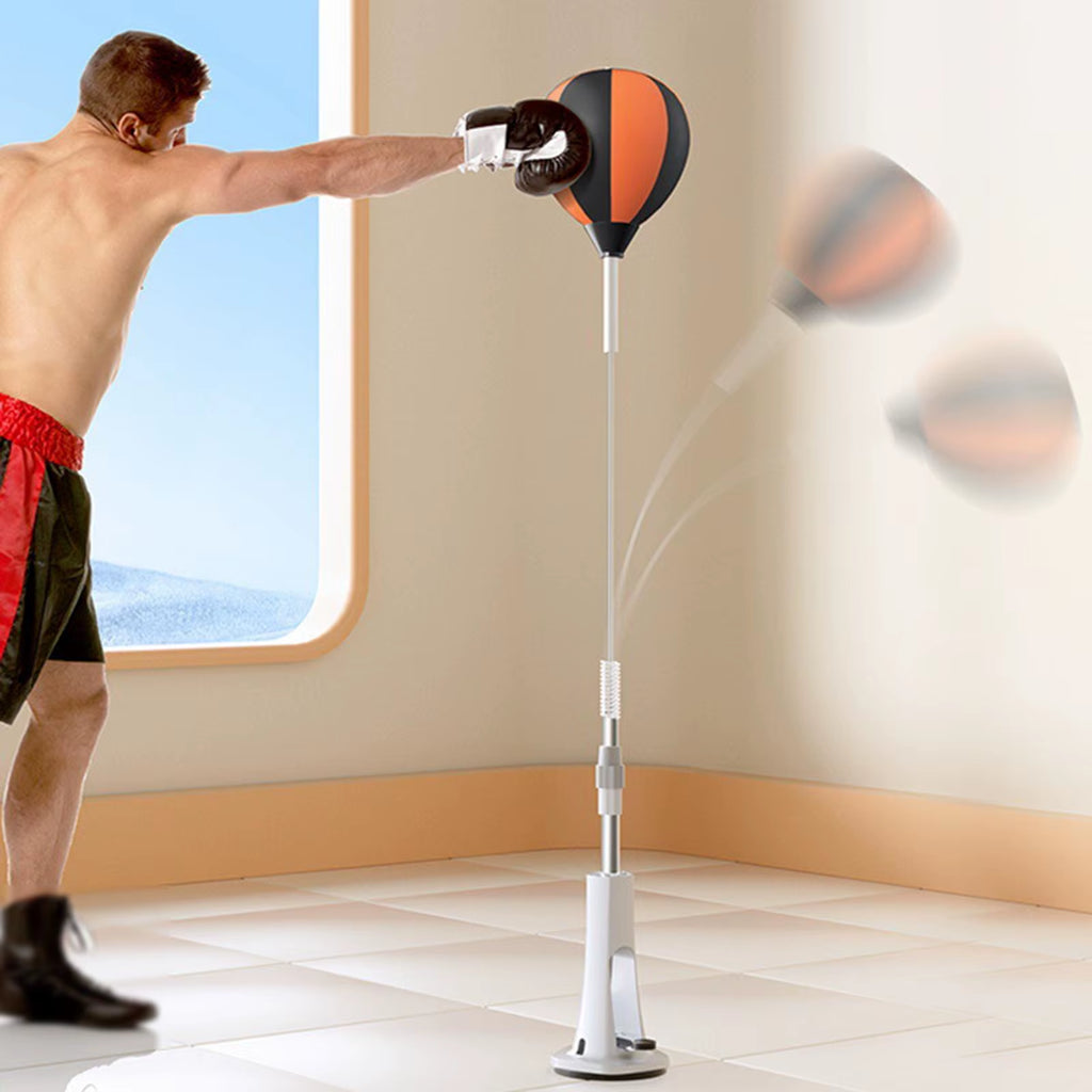 Boxing Reaction Ball Freestanding Suction Cup Base Adjustable Height Boxing Speed Ball for Workout Home Gym Fitness Mma Exercise